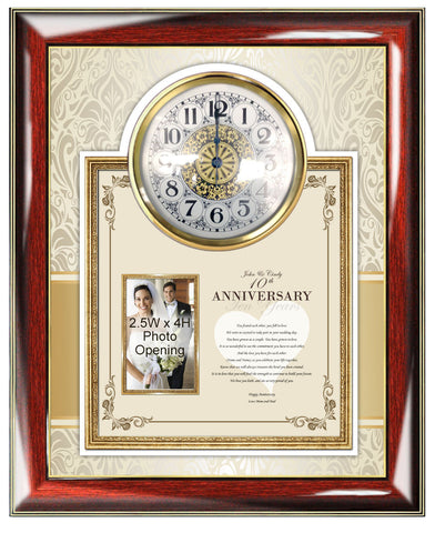 Son or Daughter Anniversary Gift Clock Frame from Parents