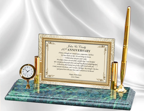 personalized anniversary gift clock