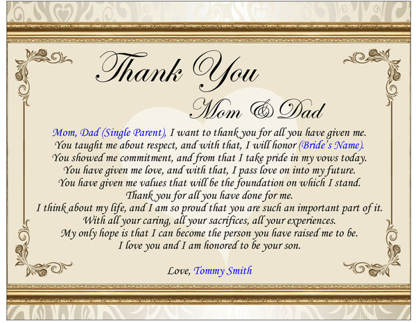 poetry wedding thank you