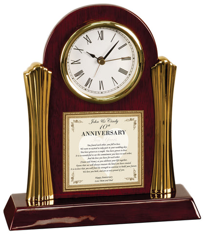 Wedding Anniversary Clock Gift Daughter or Son Parents
