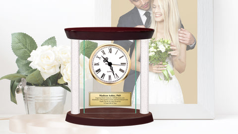 Engraved Gifts Personalized Clocks Corporate Gift Engraving Custom Desktop Executive Bride Boyfriend Girlfriend Anniversary Birthday Present