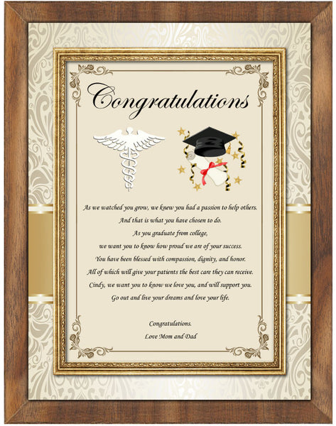 medical graduation plaque
