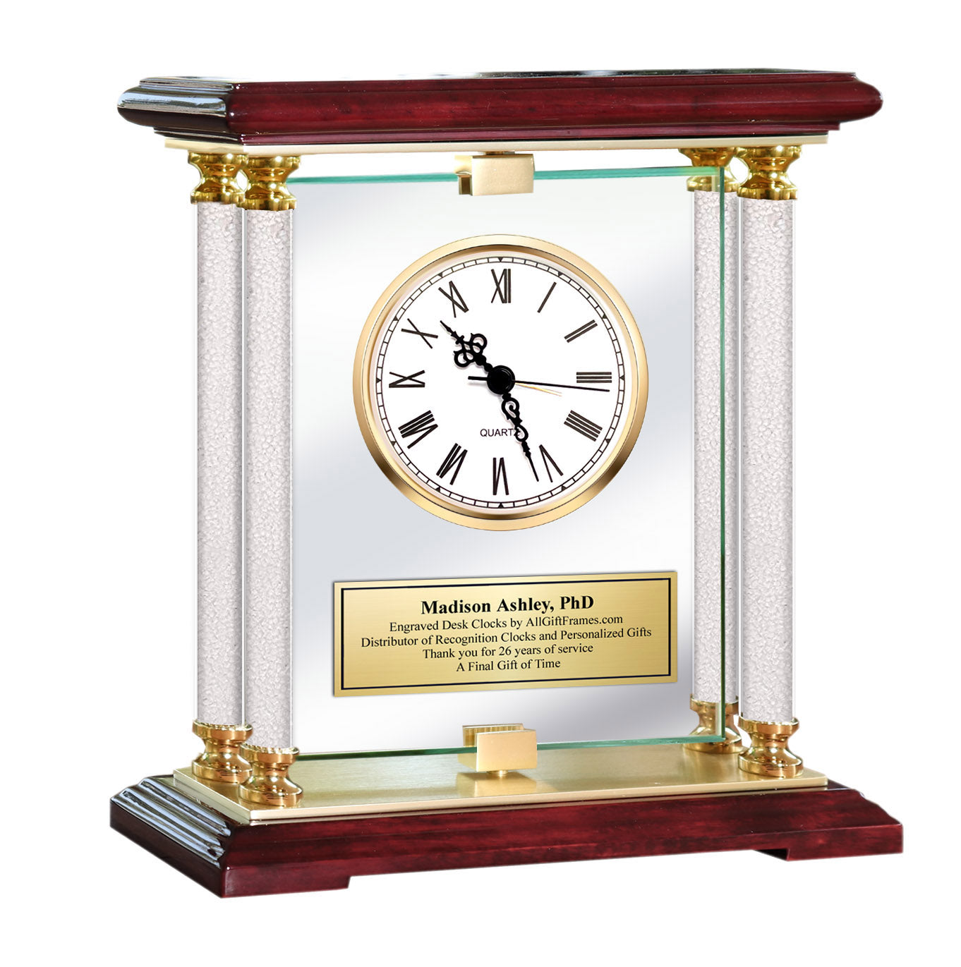 Personalized Gift Customize Desk Clock Gifts Idea Unique Diamond Congr