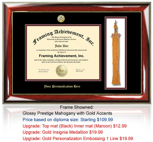 University Diploma Frame with Graduation Tassel Box