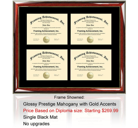 quadruple certificate frame