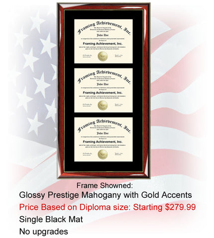 triple certificate frame