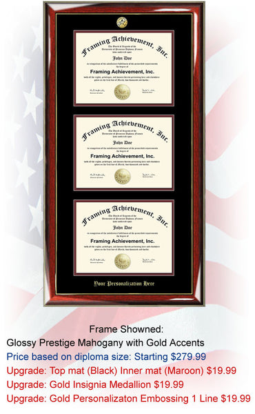 embossed certificate frame