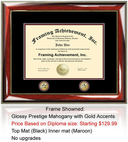 University diploma frame
