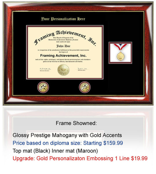 degree shadow medallion frame