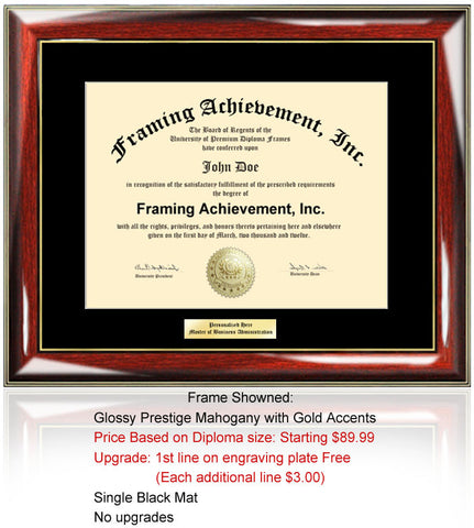 Engrave Certificate Diploma Frame