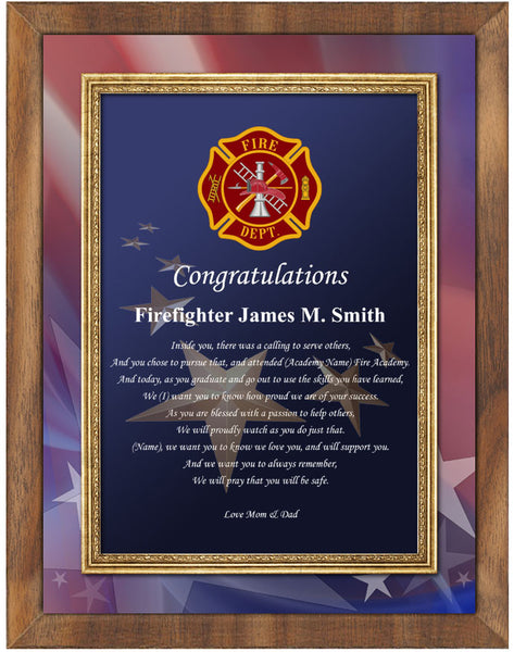 Fireman plaque
