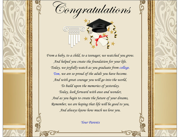 graduation poetry gift