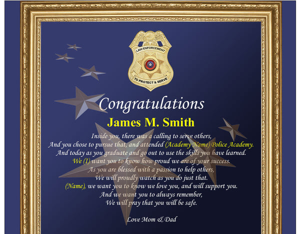 law enforcement graduation poem