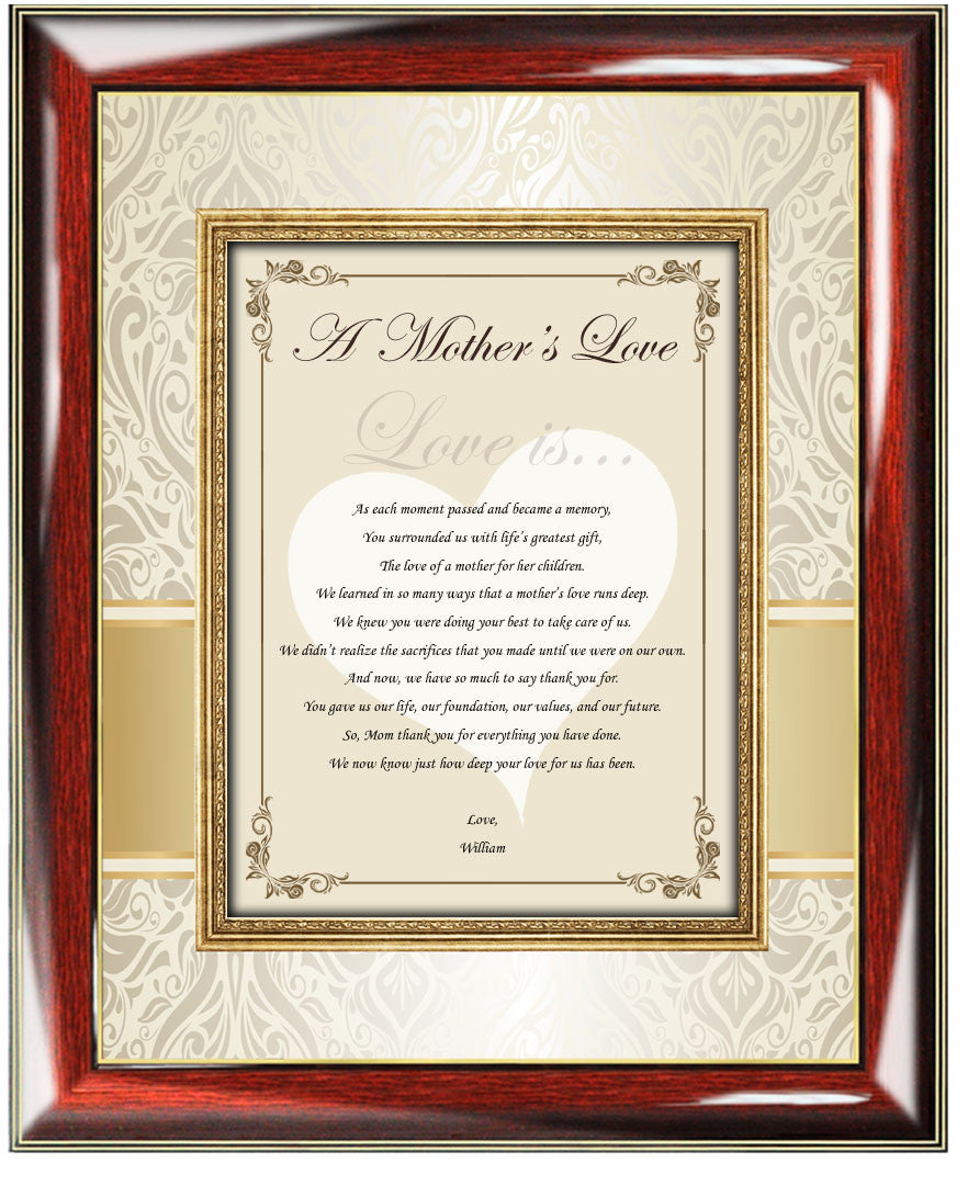 Unique Mom Gifts Birthday Gifts for Mother from Daughter Poem