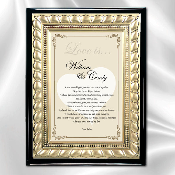 love poem plaque gift