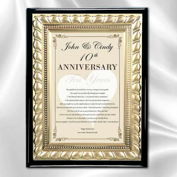 anniversary parents poem gift