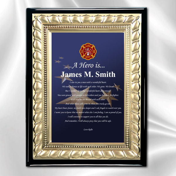 firefighter plaque