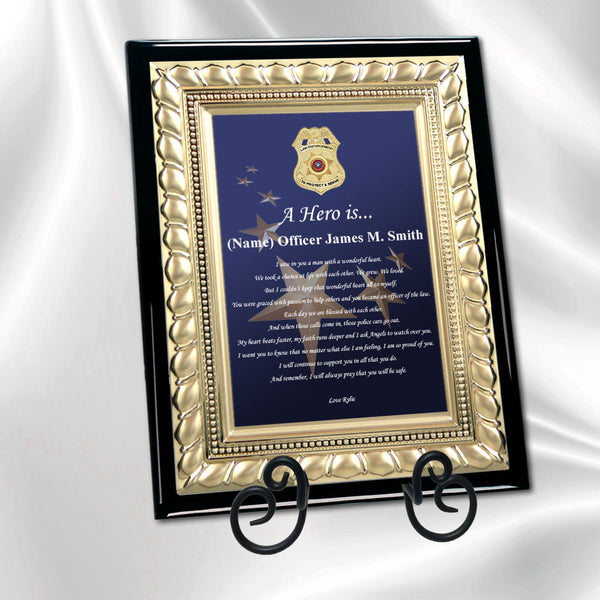 police gift plaque