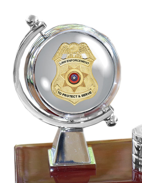 Engraved Clock Law Enforcement Police Academy Sheriff Deputy Name Plate Pen Graduation Academy Gift Promoted Promotion Retirement Graduate Service Award
