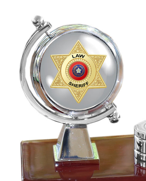 Personalized Law Enforcement Gift Nameplate Desk Engraved Clock Police Academy Graduation School Sheriff Deputy Promotion Retirement Officer