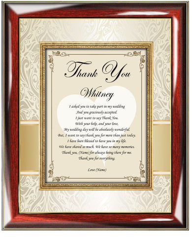 Maid of Honor Wedding Gift