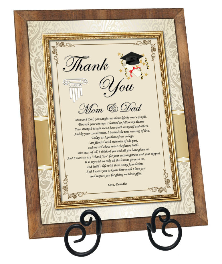 Graduation Thank You Mom Dad Family Poetry School Support Parents Graduation Thank You Mom Dad Family Poetry School Support Parents