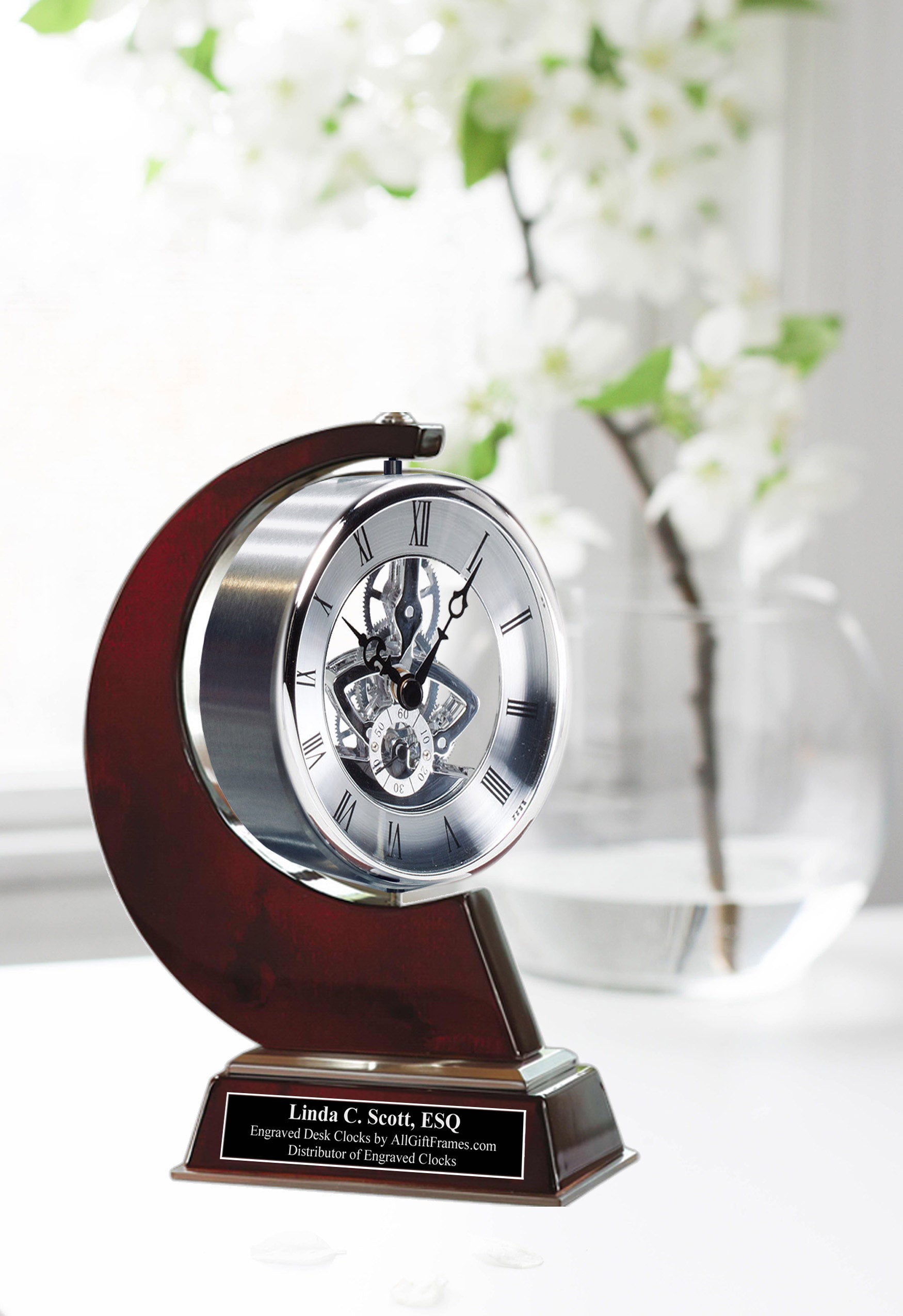 Luxurious Rotating Engineering Gear Display Desk Clock Aluminum Metal luxurious-rotating-engineering-gear-display-desk-clock-aluminum-metal