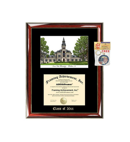 Kansas State University KSU Graduation Custom Frame Emboss Lithograph Diploma Degree Framing Embossed Bachelor MBA Master PHD Certificate Framing