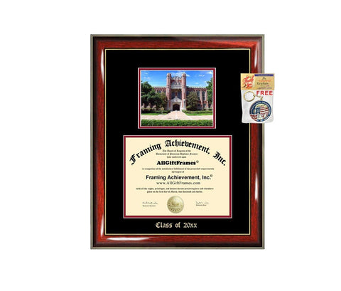 Diploma Frame Big University of Oklahoma Graduation Gift Case OU Embossed Picture Frames Engraving Degree Graduate Bachelor Masters MBA PHD Doctorate School