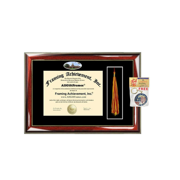 Howard University Tassel Diploma Frame Campus Photo Custom Degree Framing Plaque Graduation Tassel Holder Frame Bachelor Master JD Law MBA Doctorate PHD Certificate College Frames