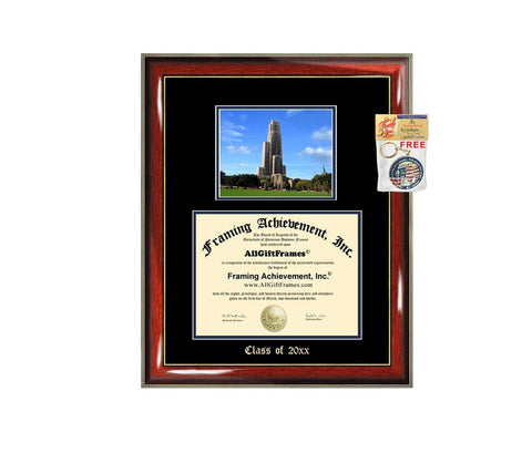Diploma Frame Big University of Pittsburgh Graduation Gift Case Embossed Picture Frames Engraving Degree Graduate Bachelor Masters MBA PHD Doctorate School
