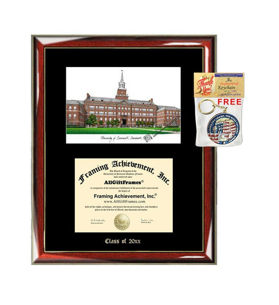University of Cincinnati Graduation Custom Frame Emboss Lithograph Diploma Degree Framing Embossed Bachelor MBA Master PHD Certificate Framing