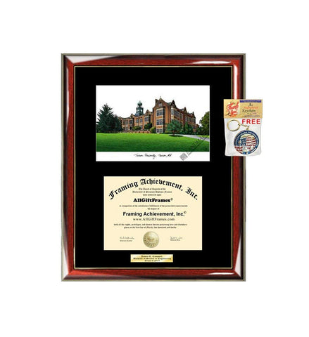 AllGiftFrames Towson University Diploma Frame Lithograph Towson Graduation Degree Framing Certificate Plaque Graduate Gift Black Matted Degree Framing