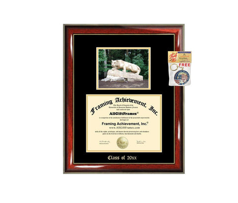Diploma Frame Big PSU Penn State University Graduation Gift Case Embossed Picture Frames Engraving Degree Graduate Bachelor Masters MBA PHD Doctorate School