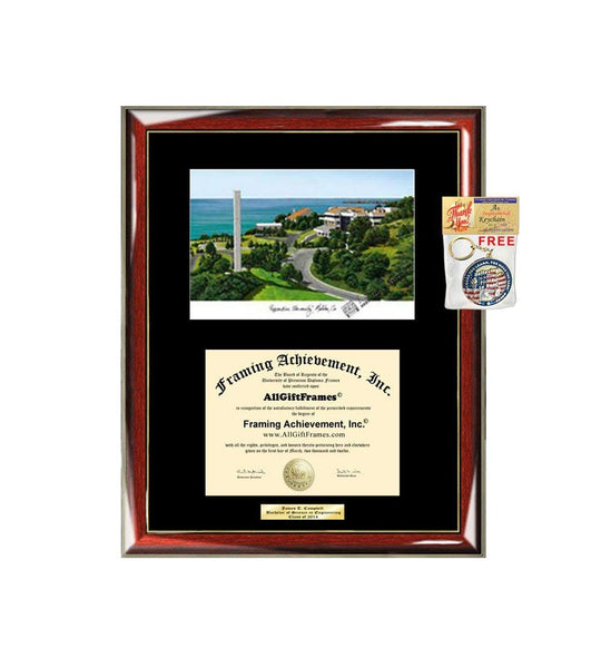 Pepperdine University Diploma Frame Lithograph Degree Framing Certificate Plaque Graduation Gift Gradute Single Black Matted University Diploma Frames