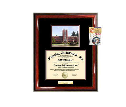 Diploma Frame University of Puget Sound Graduation Gift Idea UPS Engraved Picture Frames Engraving Degree Cheap Graduate Bachelor Masters MBA PHD Doctorate School