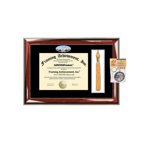 University of San Diego Tassel Diploma Frame USD Campus Picture Double Degree Plaque Tassel Holder Framing Graduation Gift Bachelor Master MBA Doctorate PHD Certificate Case