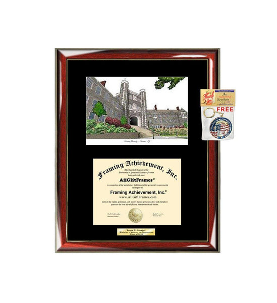 Princeton University Diploma Frame Lithograph Degree Graduation Frames Certificate Framing Prestige Single Black Mat Custom Diploma Frame