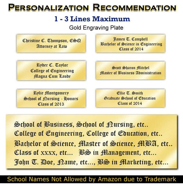 AllGiftFrames Double Diploma Frame Ferris State University FSU Dual Degree Holder Engraving Degree Framing Two Certificate Holder Graduation Gift Bachelor Master MBA