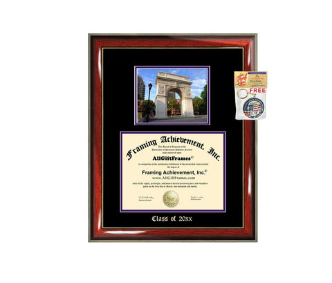 Diploma Frame Big New York University NYU Graduation Gift Case Embossed Picture Frames Engraving Degree Graduate Bachelor Masters MBA PHD Doctorate School