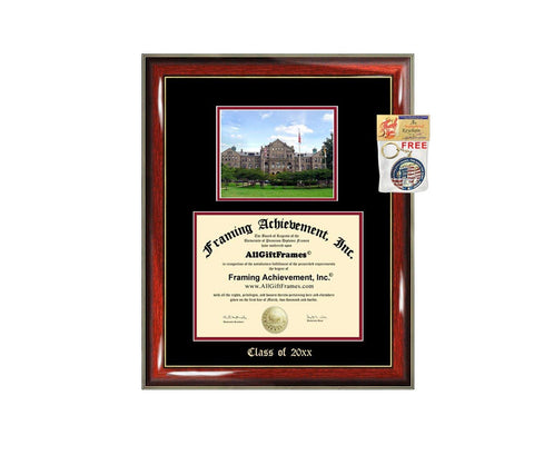 Diploma Frame Big Catholic University of America CUA Campus Photo Graduation Gift Case Embossed Picture Frames Engraving Bachelor Master MBA PHD Personalized Degree