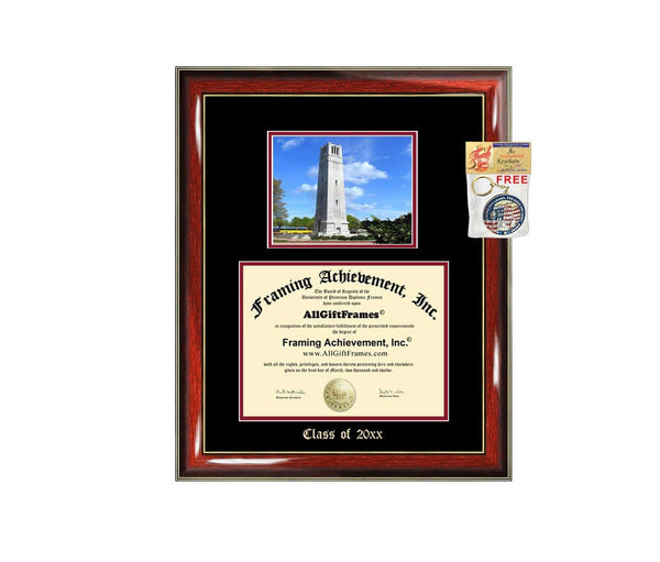 Diploma Frame Big NCSU North Carolina State University Graduation Gift Case Embossed Picture Frames Engraving Degree Graduate Bachelor Masters MBA PHD Doctorate School