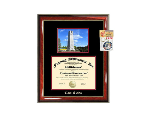 Diploma Frame Big NCSU North Carolina State University Graduation Gift Case Embossed Picture Frames Engraving Degree Graduate Bachelor Masters MBA PHD Doctorate School