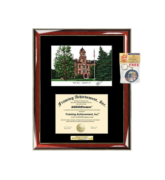 AllGiftFrames Elmhurst College Diploma Frame Lithograph Degree Graduation Framing Black Matted Engraved Custom University Graduate Gift Holder Case
