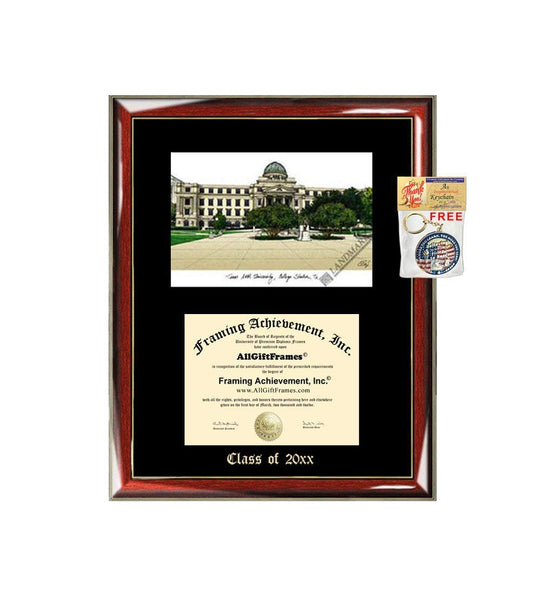 TAMU Diploma Frame Emboss Lithograph Texas A&M University College Station Graduation Degree Framing Plaque Certificate Gift Black Matted University Diploma Frames