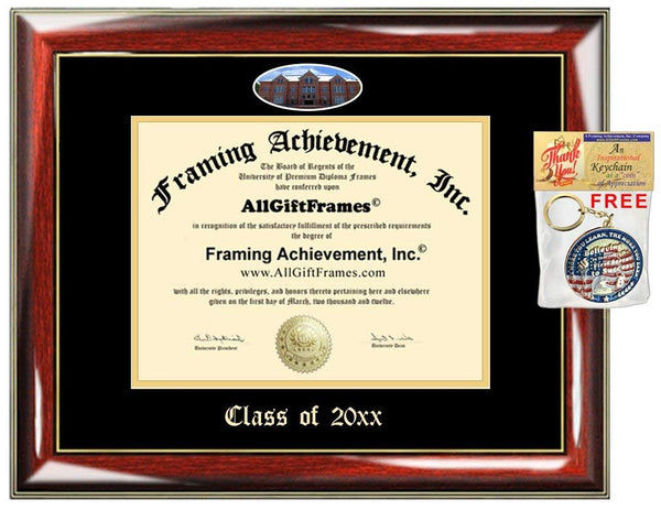 AllGiftFrames Custom Diploma Frame Embossed Tiffin University College Best Graduation Degree Frame Double Mat Campus Fisheye Picture Frame Cheap Tiffin Certificate Graduate Gift