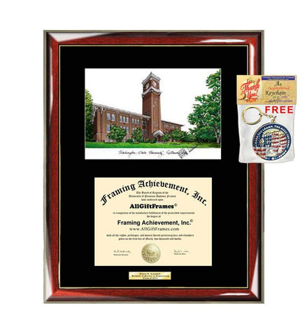 Washington State University Diploma Frame WSU Lithograph Degree Framing College Frames Document Case Graduation Gift Plaque Holder