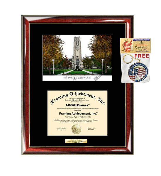University of Toledo Diploma Frame Lithograph Graduation Custom Degree Framing College Certificate Gift Graduate Black Matted University Diploma Frames