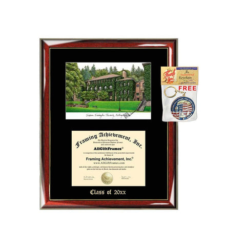 Western Washington University Diploma Frame WWU Emboss Lithograph Degree Framing Graduation Gift Plaque Document Holder Certificate Case Frames