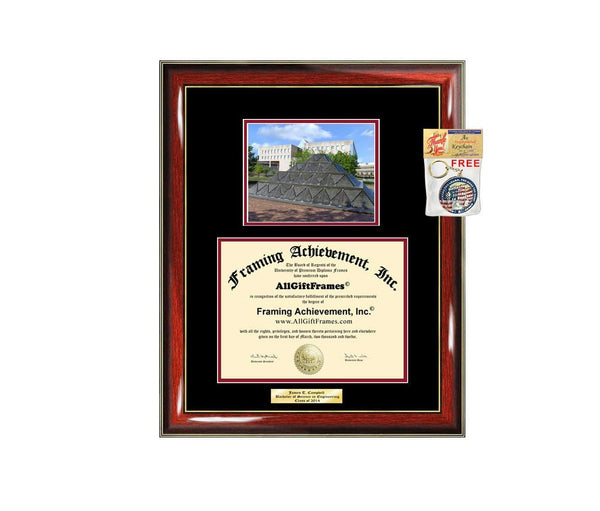 Diploma Frame IUPUI Indiana University Purdue University Graduation Gift Idea Engraved Picture Frames Engraving Degree Graduate Bachelor Masters MBA PHD Doctorate School